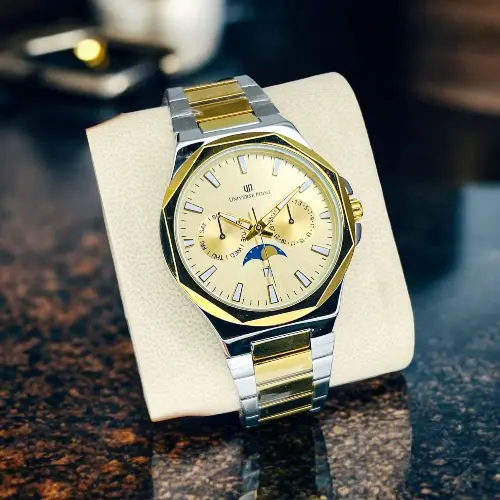 Luxury Men's Stainless Steel Watch | Elegant Black Dial Chronograph – Perfect Gift - Image 3