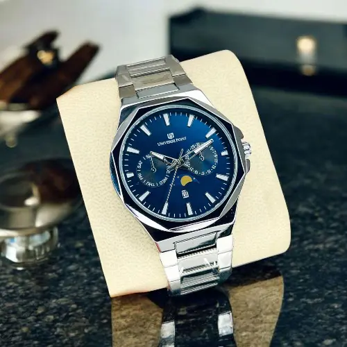 Luxury Men's Stainless Steel Watch | Elegant Black Dial Chronograph – Perfect Gift - Image 7